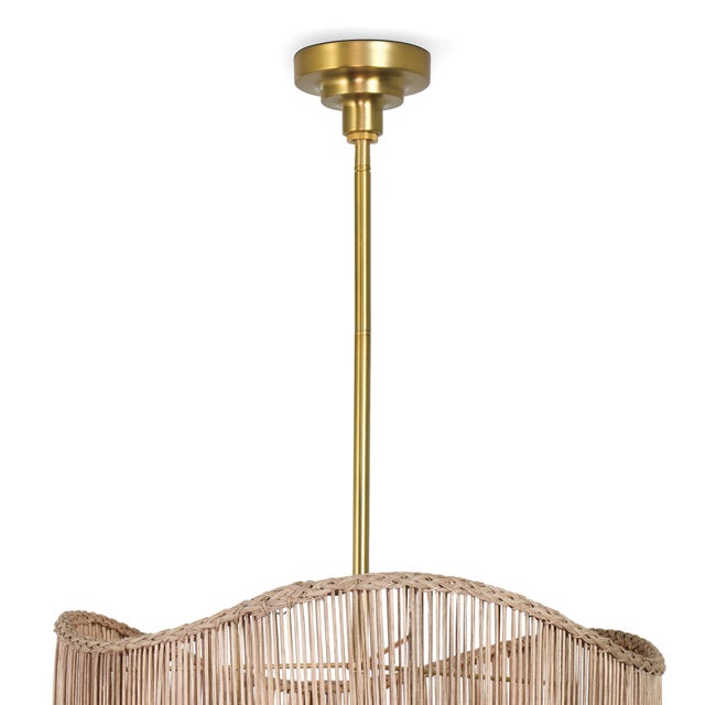 Transitional Regina Andrew Nimes Drum Pendant, Natural For Sale - Image 3 of 6