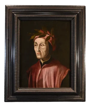 Cristofano di Papi Dell'altissimo, Portrait of Dante Alighieri, 1600, Oil on Board, Framed