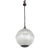Mid 20th Century Restored 20 In. Holophane Glass Paris Street Light Pendant Fixture For Sale
