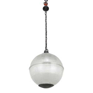 Mid 20th Century Restored 20 In. Holophane Glass Paris Street Light Pendant Fixture