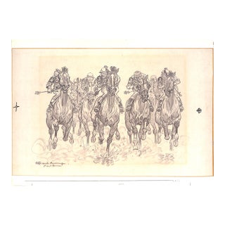 "Off and Running" Pencil Drawing by Paul Brown For Sale