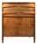 Mid-Century Modern Walnut Highboy Dresser With Sculptural Pulls For Sale