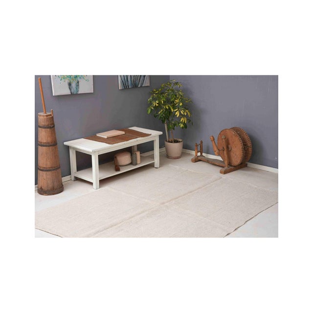 Modern Vintage Turkish Hemp Kilim Rug - 5`10" X 7`9" For Sale - Image 4 of 6
