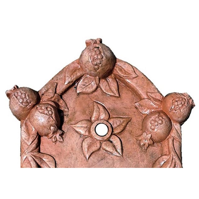 Little italian terracotta wall fountain in two pieces 21stcentury patinated terracotta beautiful tulip-shaped vase with a...