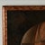 Striking vintage oil painting on canvas of an elephant dressed with a fancy saddle in a dark outdoor setting, executed in...
