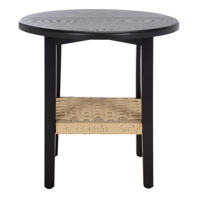 Rakoma 1 Shelf End Table in Black / Natural For Sale