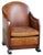 Art Deco Brown Leather Armchair For Sale