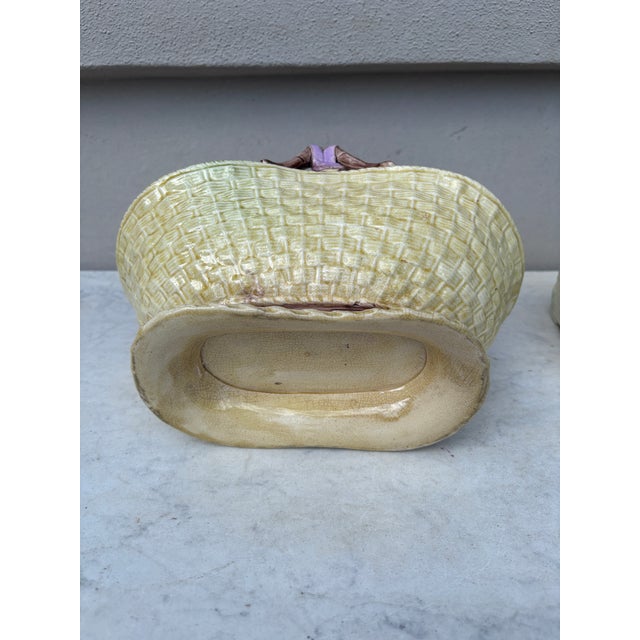 Ceramic 19th Century English Majolica Basket For Sale - Image 7 of 7