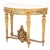 Northern Italian Quartz Top Giltwood Console Table For Sale