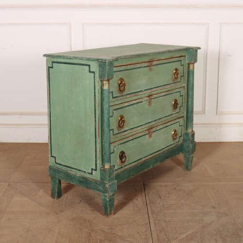Dutch Painted Empire Chest of Drawers For Sale - Image 9 of 13