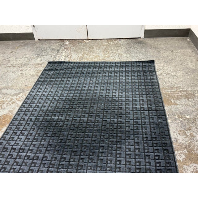 5ft X 8ft Room & Board Modo Ink Wool Rug For Sale - Image 9 of 12
