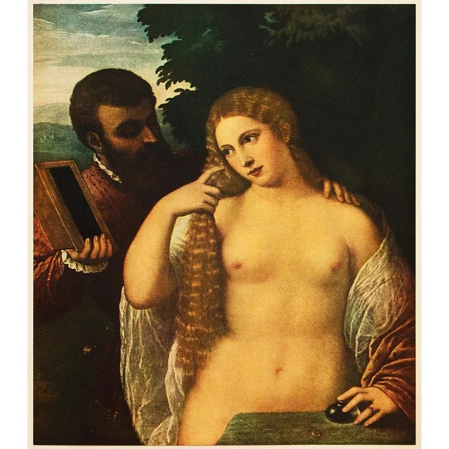 Paper 1953 After Titian "Allegory", Vintage First Edition Full-Color Print For Sale - Image 7 of 8