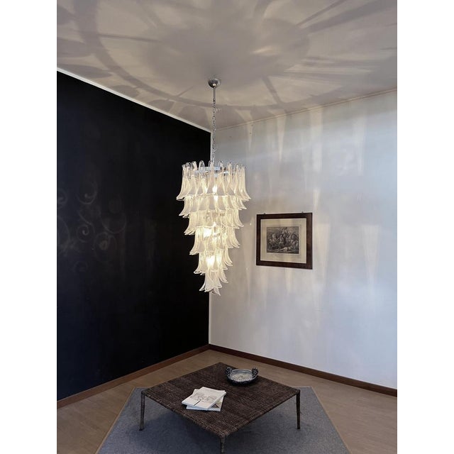 Large Italian Murano Glass Spiral Chandelier, 1990s For Sale - Image 6 of 18