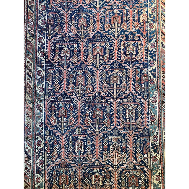 1900s Antique Afshar Rug For Sale - Image 4 of 5