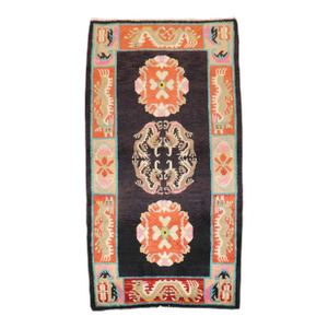Vintage Colorful Tibetan Rug