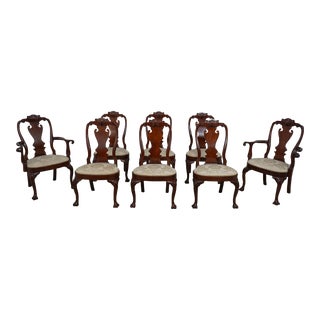 Set of 8 Henkel Harris Philadelphia Style Mahogany Dining Chairs For Sale