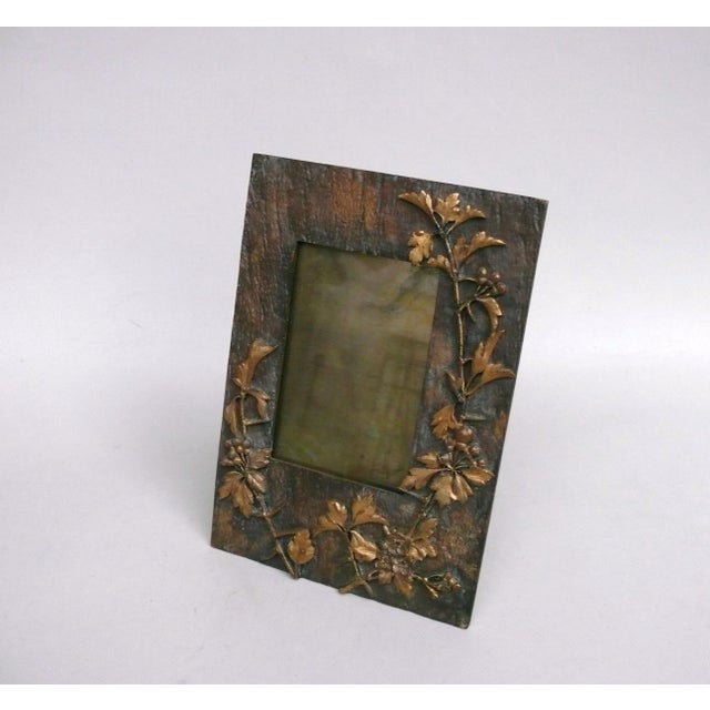Art Nouveau Bronze Picture Frame by M. Paris, 1890s For Sale - Image 5 of 18