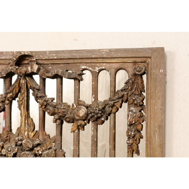 Wood French 19th Century Panel with Mirror Background For Sale - Image 7 of 12