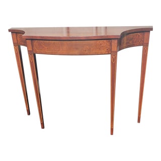 Hickory Chair Company Mahogany Inlaid Console Table For Sale