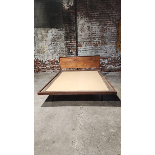 Mid-Century Modern Full-Size Teak Bed Frame by Richard Artschwager For Sale - Image 3 of 9