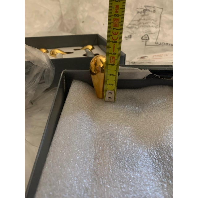 Set of 4 Handmade Black White Marble "Carrara" Italy, 1970 For Sale - Image 4 of 9