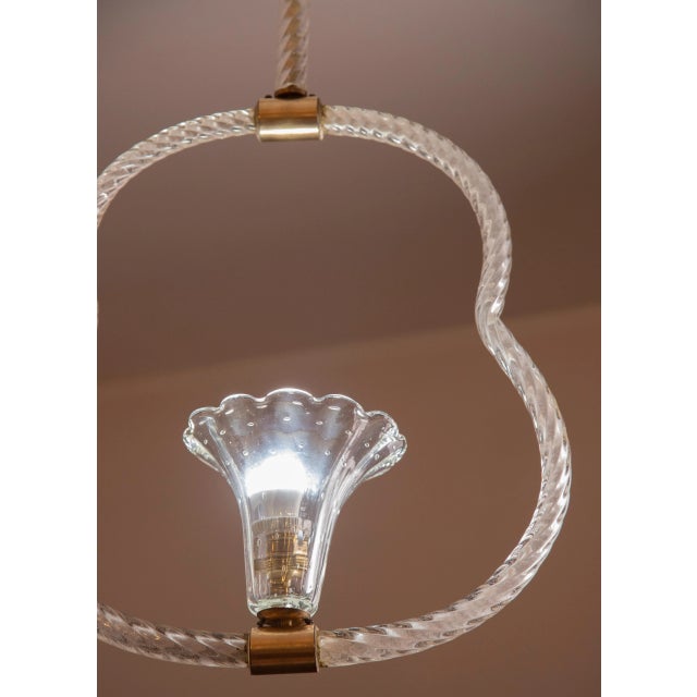 Vintage Murano Pendant Light, "Blucante Glass", 1950 For Sale - Image 6 of 12