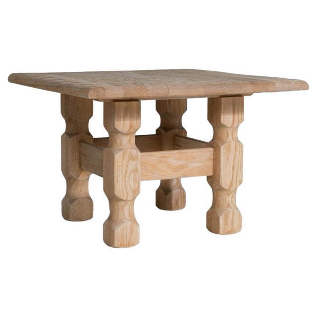 1970s French Brutalist Oak Coffee Table For Sale - Image 15 of 18