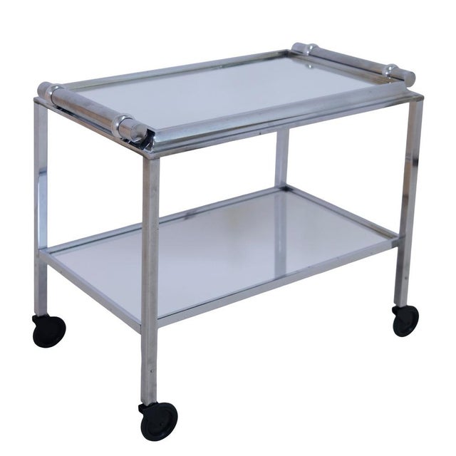 Vintage Art Deco Bar Cart, 1930 For Sale - Image 6 of 10