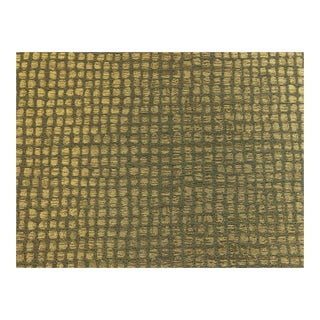 1.75 Yard Designer Bronze Charcoal Grey Reptile Alligator Pattern Upholstery Fabric For Sale