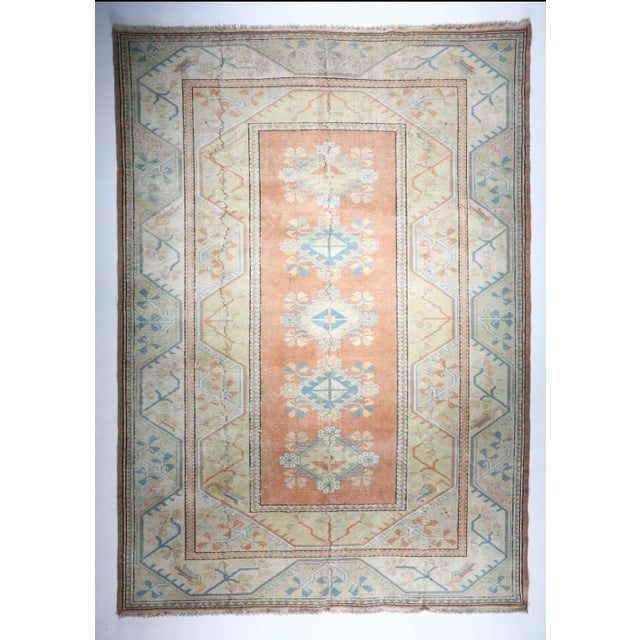This is Handmade Double Knotted Turkish rug, it is coming from Milas, it is in west part of Turkey. it s made wool on...
