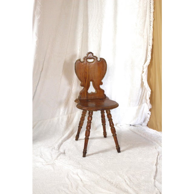 Wood Antique Alpine or Tyrolean Style Chair For Sale - Image 7 of 7