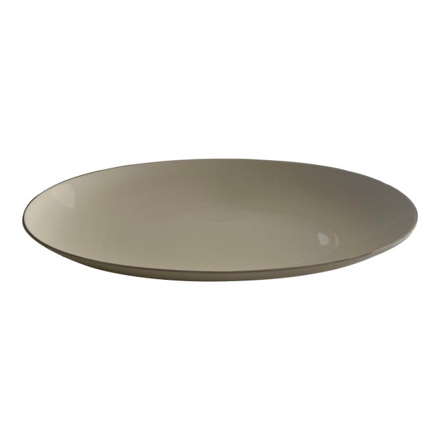 1980s Nikko "Deva" Platinum Rim Oval Platter Fine Bone China For Sale