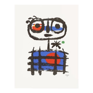 "Mangeur De Soleil" Reproduction Joan Miro Lithograph For Sale