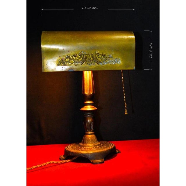 American Art Deco Adjustable Banker's Desk Lamp from S. Robert Schwartz & Bro., 1920s For Sale - Image 13 of 18
