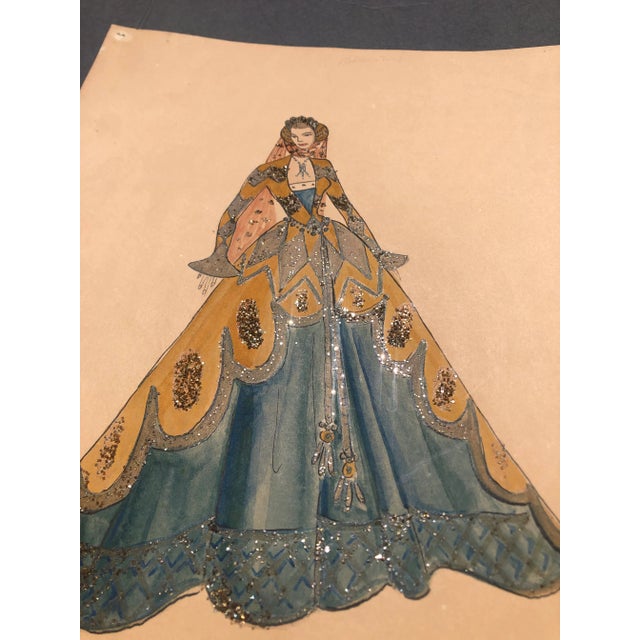 Figurative 1960s Larry Youngblood Mardi Gras Ball Gown For Sale - Image 3 of 4