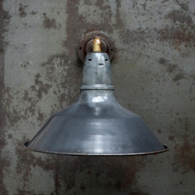 Vintage French Industrial Cast Iron Sconce For Sale - Image 6 of 7