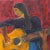 'Woman Playing Guitar' by Jonathan Taylor, California Post Impressionist Oil, Moss Landing For Sale - Image 4 of 8