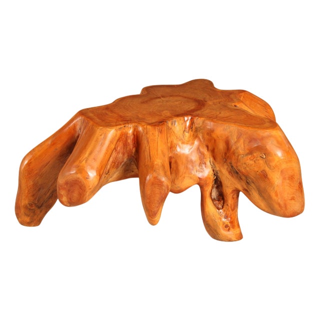 Vintage Brutalist Style Teak Root Coffee Table, 1970s For Sale