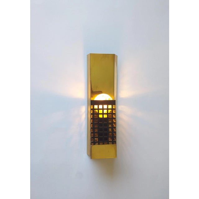 Mid-Century Brass Wall Lamp, 1970s For Sale - Image 4 of 7