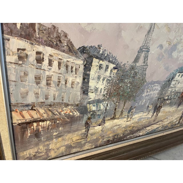Large Caroline Burnett (1877-1950) Impressionist Paris Cityscape Oil Painting For Sale In Tampa - Image 6 of 12