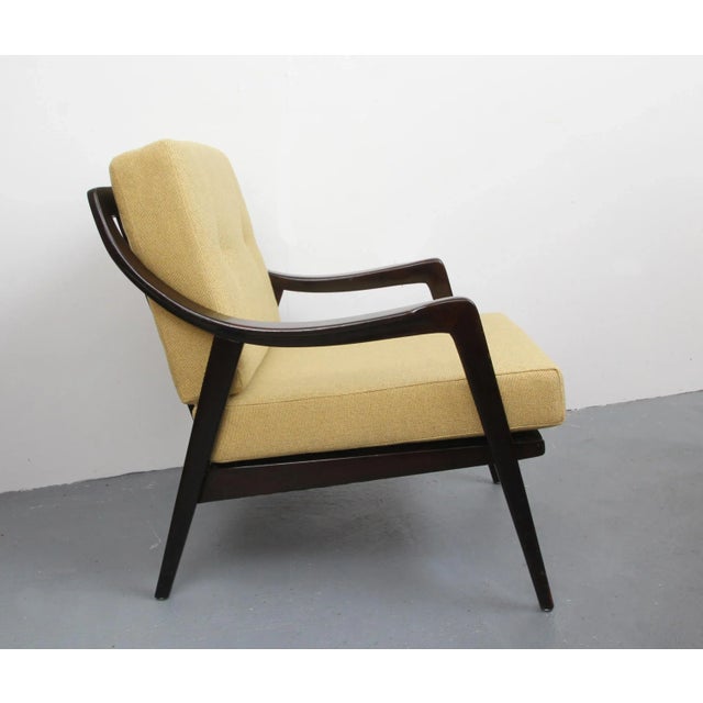 Mid-Century Modern Armchair with Yellow Cushions, 1950s For Sale - Image 3 of 17