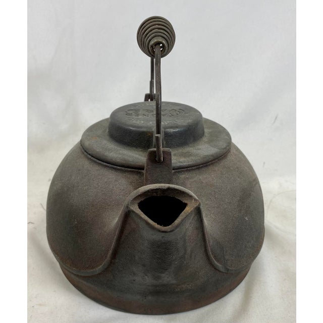 Vintage Wagner Ware Cast Iron Tea Kettle Made in U S a Circa 1935