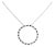 .925 Sterling Silver 2.0 Cttw Alternating Black and White Diamond Open Hoop Circle Pendant Necklace (H-I Color, I2-I3 Clarity) - 18" Inches For Sale