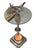 1930s Light Up Chrome Airplane Streamline Art Deco Drink Side Glass Top Table W/ Art Glass Base For Sale In Los Angeles - Image 6 of 9