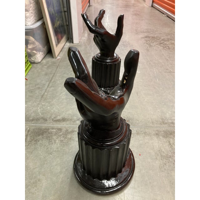 Glass 1920s Art Deco Sculptural Hands Coffee Table Base For Sale - Image 7 of 9