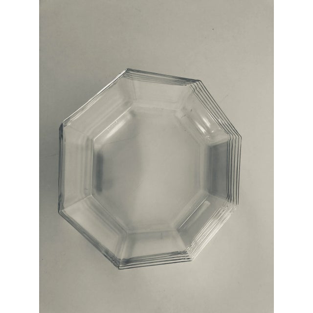 Vintage Arcoroc France Clear Glass Plates S/6 For Sale - Image 4 of 5