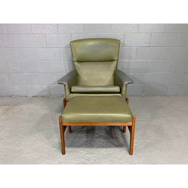 MidCentury Modern Recliner and Ottoman by Folke Ohlsson for Dux in