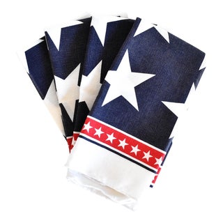 Vintage Fourth of July Stars Napkins - Set of 4 For Sale
