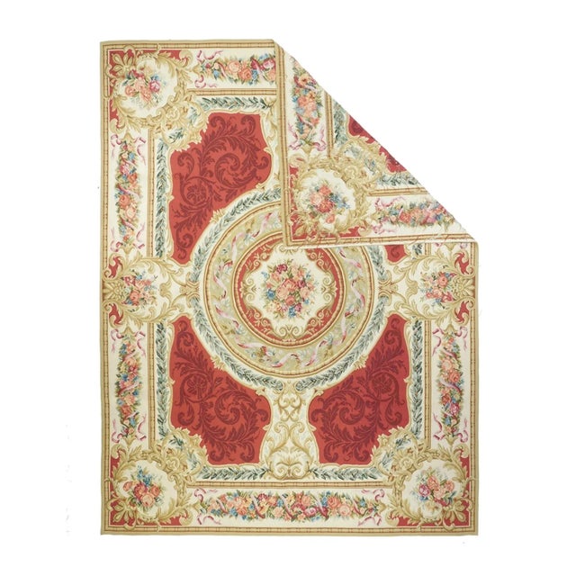 Aubusson Rug 7'5'' x 9'7''.