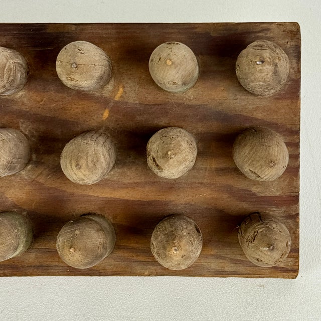 Early 20th Century Antique 24 Count Wooden Multi Seed Tray Dibber (Seed Piercer) For Sale - Image 5 of 6